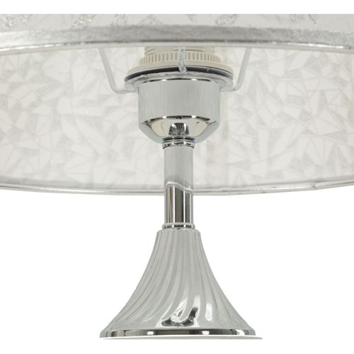 Lampadaire Mf906, Tissu, Argent, 40x40x158 Cm