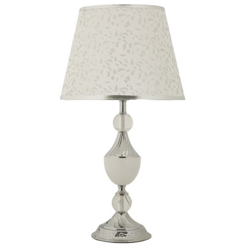 Lampe à Poser Mf907, Tissu, Argent, 30x30x54 Cm
