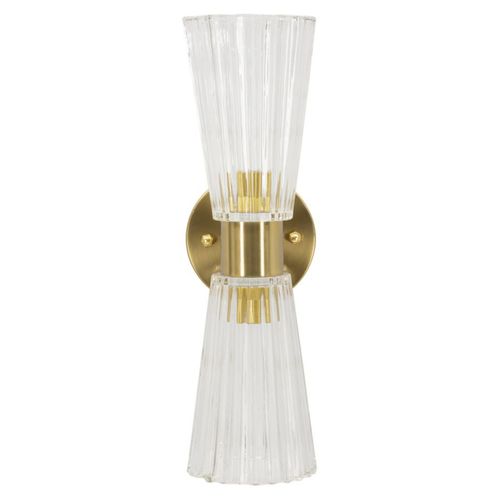 Applique Mf908, Verre, Or, 11x16x40 Cm