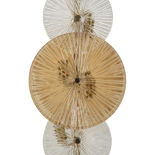 Lampadaire Mf918, Verre, Marron, 30x30x164 Cm