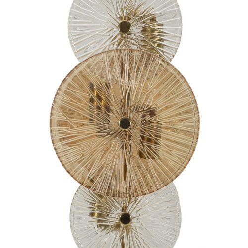 Lampe à Poser Mf919, Verre, Marron, 20x18x66 Cm