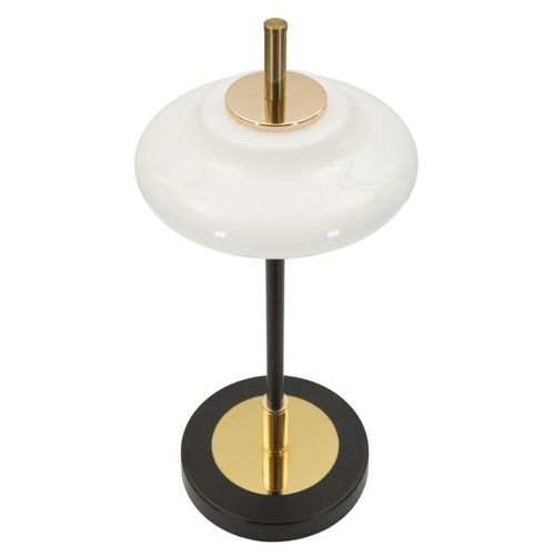 Lampe à Poser Mf921, Verre, Blanc, 22x22x46 Cm