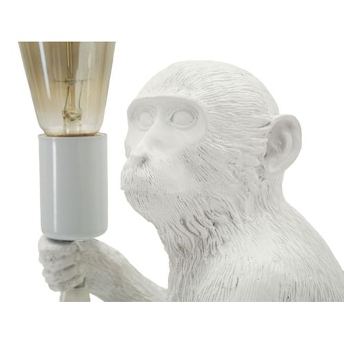 Lampe à Poser Singe, Polyester, Blanc, 33x33x32 Cm