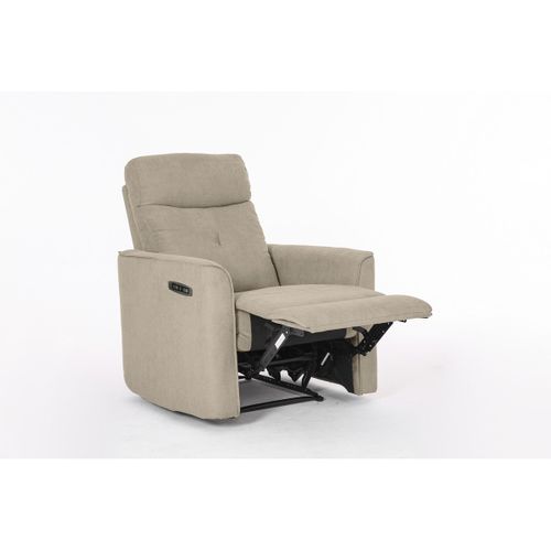 Fauteuil Inclinable Enea Plus, Chenille, Gris Tourterelle, 79x92x102 Cm