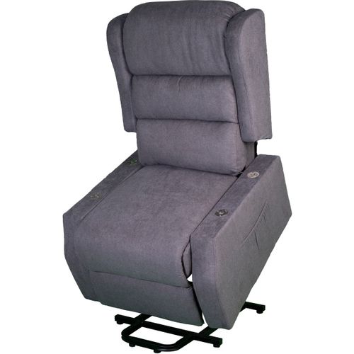 Fauteuil Inclinable Lola, Chenille, Gris, 75x92x104 Cm