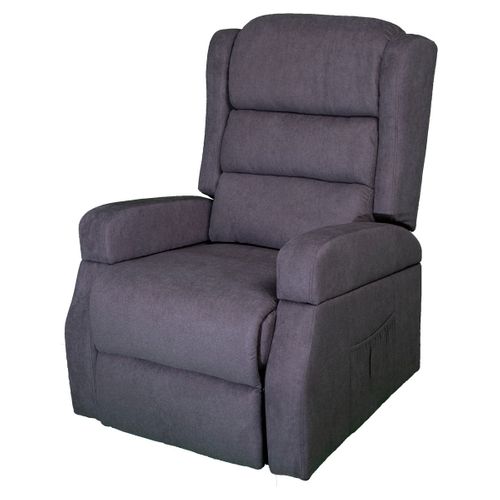 Fauteuil Inclinable Lola, Chenille, Gris, 75x92x104 Cm