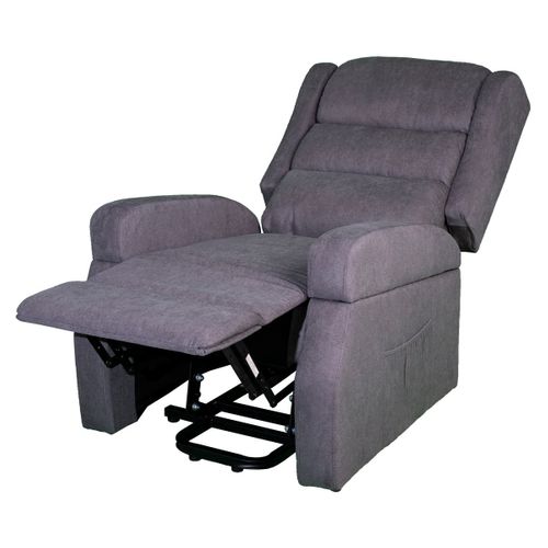 Fauteuil Inclinable Lola, Chenille, Gris, 75x92x104 Cm