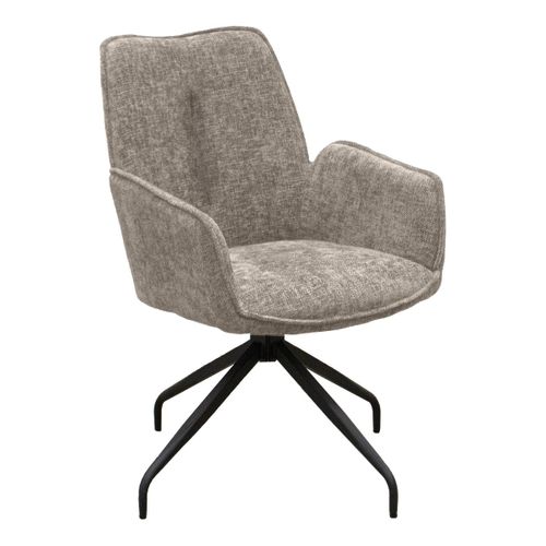 Lot De 2 Chaises Liz, Chenille, Gris Tourterelle, 55x65x91 Cm