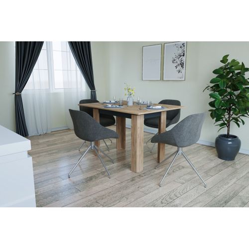 Table à Manger Star, Panneau D'aggloméré, Marron, 90x60x77 Cm