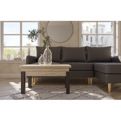 Table D'appoint Transformable Moon, Panneau D'aggloméré, Marron, 120x90x75 Cm