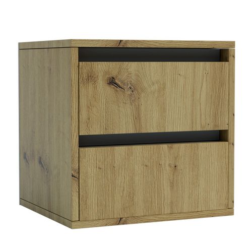 Table De Chevet Idea, Panneau D'aggloméré Mélaminé, Marron, 40x40x35 Cm