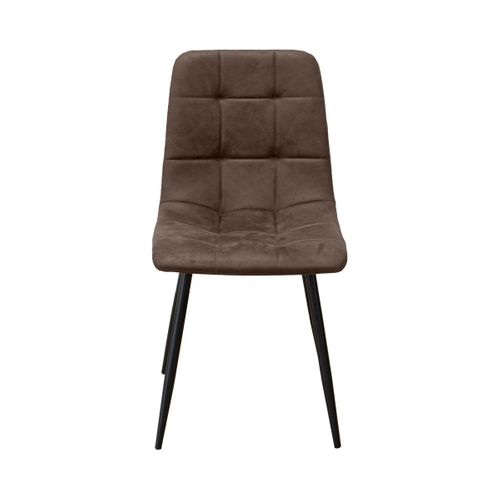 Lot De 4 Chaises Daniela Sg, Microfibre, Marron, 54x44x87 Cm