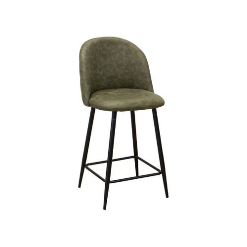 Lot De 4 Tabourets Hauts Denise Sgabi, Microfibre, Vert, 44x47x101 Cm