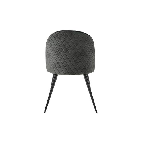 Lot De 2 Chaises Elisa Sg, Microfibre, Gris, 50,5x54,5x83 Cm