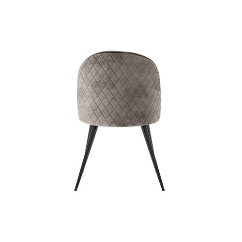 Lot De 2 Chaises Elisa Sg, Microfibre, Gris Tourterelle, 50,5x54,5x83 Cm