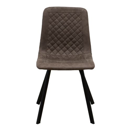 Lot De 4 Chaises Wendy 1, Microfibre, Marron, 43x40x87 Cm