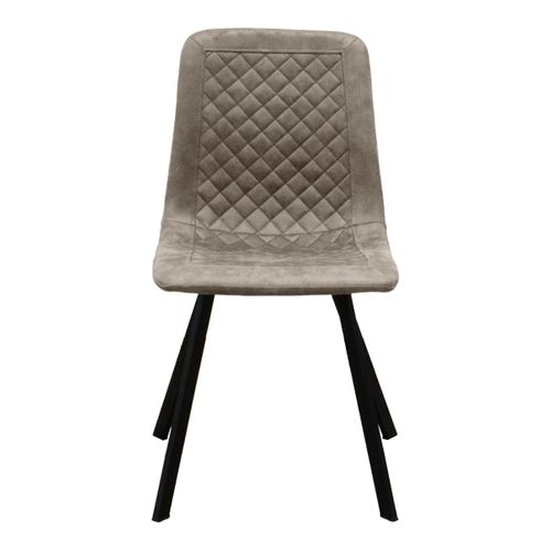 Lot De 4 Chaises Wendy, Microfibre, Gris Tourterelle, 43x40x87 Cm