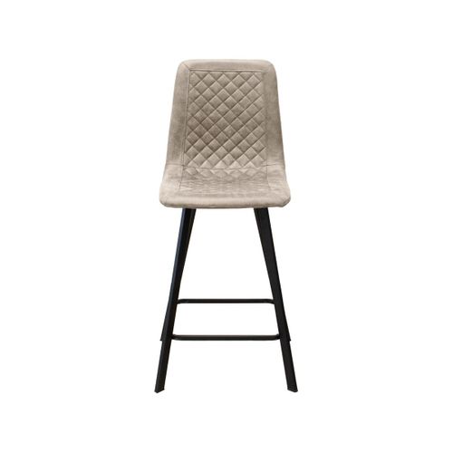 Lot De 4 Tabourets Hauts Wendy Sgabi, Microfibre, Gris Tourterelle, 44x47x101 Cm