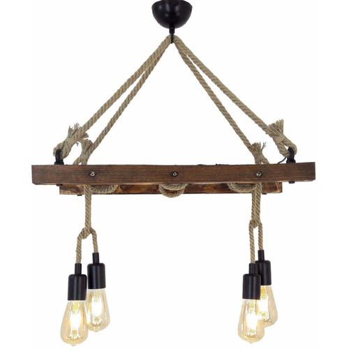 Suspension Bois Et Corde Halat