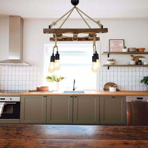 Suspension Bois Et Corde Halat