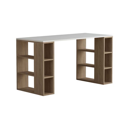 Bureau En Bois "colmar" - 140 X 75 X 60 Cm - Blanc
