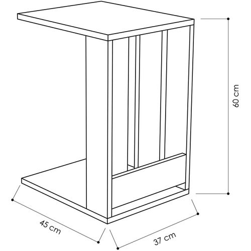 Bout De Canapé 2 Tablettes - L37 Cm