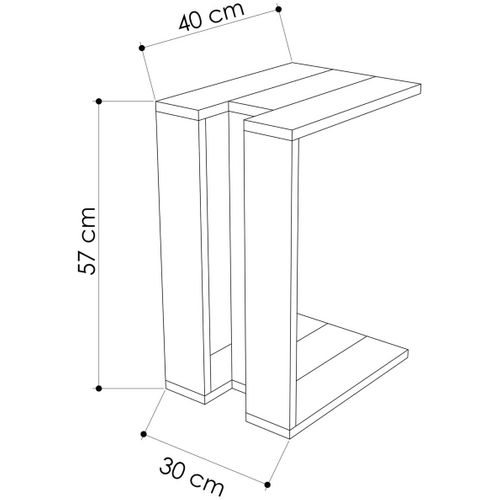 Muju Table Det#039;appoint - 100 % Mélamine - Blanc