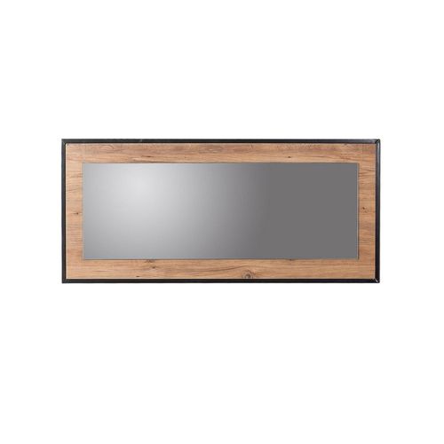 Miroir Mural Encadré Decker L150cm Bois Naturel Et Noir