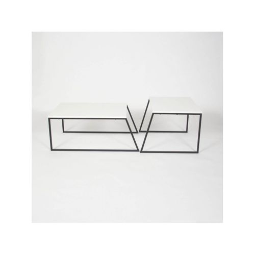 Table Basse Tenzo Blanc Et Noir