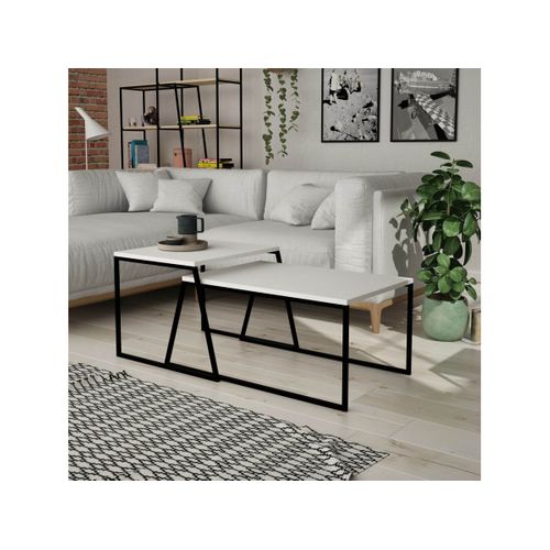 Table Basse Tenzo Blanc Et Noir