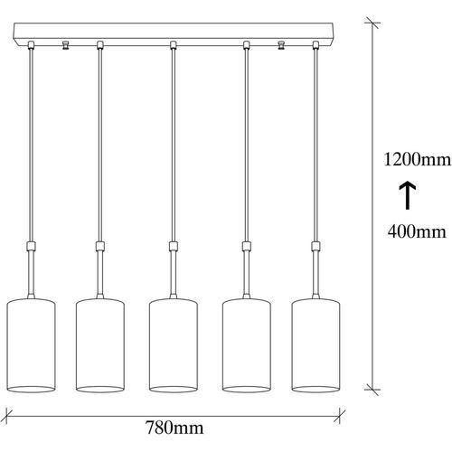 Suspension En Métal 5 Abat-jour Kem