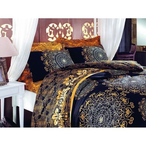 Parure De Lit - 1 Housse De Couette 220 X 240 Cm + 2 Taies D'oreiller 60 X 60 Cm - 100% Coton - Noir