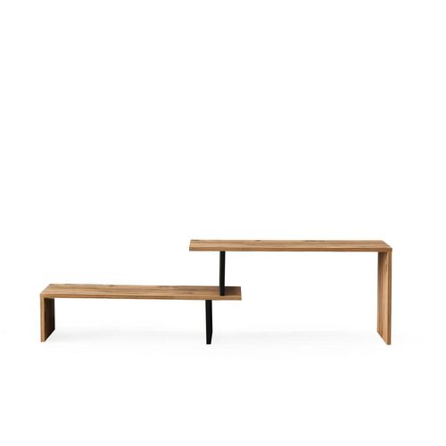 Meuble TV Design Industriel Ovit - L. 120 X H. 45 Cm - Marron