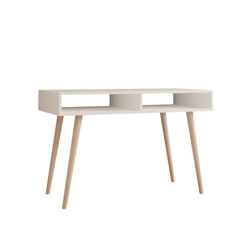 Bureau En Bois "cisto" - 60 X 120 X 74 Cm - Blanc