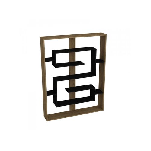 Étagère Aegyptio Graphique 156cm Bois Chêne Et Noir