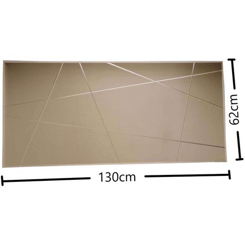 Miroir Décoratif Speculo 130x62cm Verre Craquelé Bronze