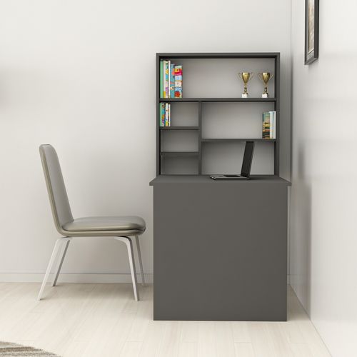 Bureau En Bois "sedir" - 16 X 59 X 80 Cm - Anthracite