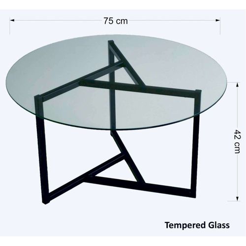 Table Basse En Verre Trempé Et Métal Trio