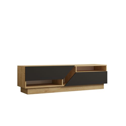 Meuble TV En Bois "yaprak" - 160 X 40 X 45 Cm - Saphir, Anthracite