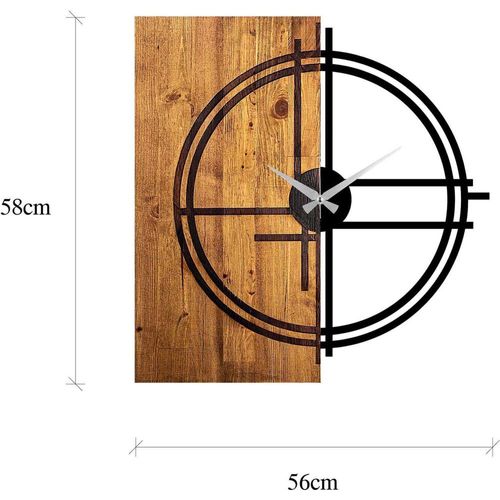Horloge En Bois Et Métal Clock Cercle