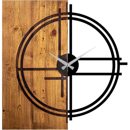 Horloge En Bois Et Métal Clock Cercle