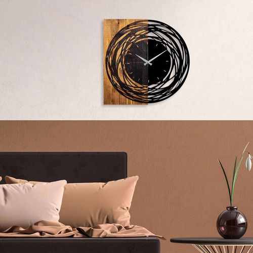 Horloge En Bois Et Métal Clock Rond
