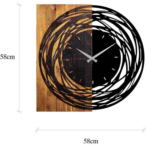 Horloge En Bois Et Métal Clock Rond