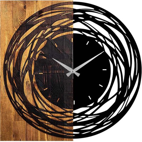 Horloge En Bois Et Métal Clock Rond