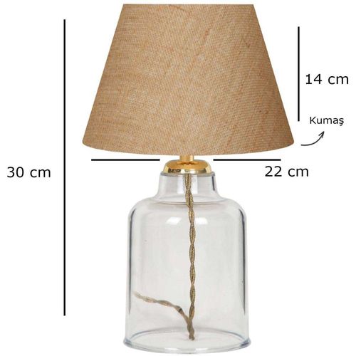 Lampe à Poser En Plastique Transparent Et Tissu Léa