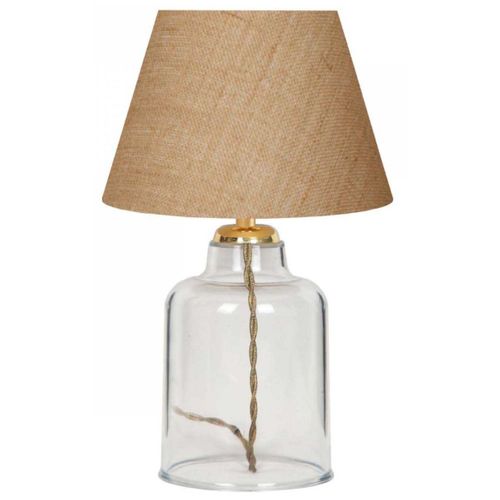 Lampe à Poser En Plastique Transparent Et Tissu Léa