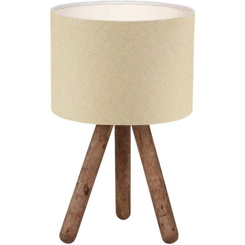 Lampe à Poser En Bois Et Tissu Carla Beige