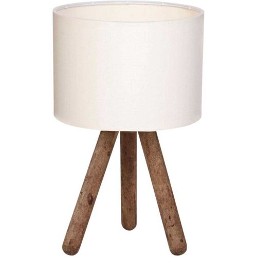 Lampe à Poser En Bois Et Tissu Carla Crème