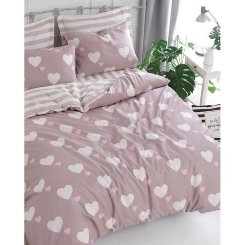Parure De Lit - 1 Housse De Couette 220 X 240 Cm + 2 Taies D'oreiller 60 X 60 Cm - 65% Coton