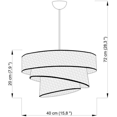 Suspension En Métal Couper Noir